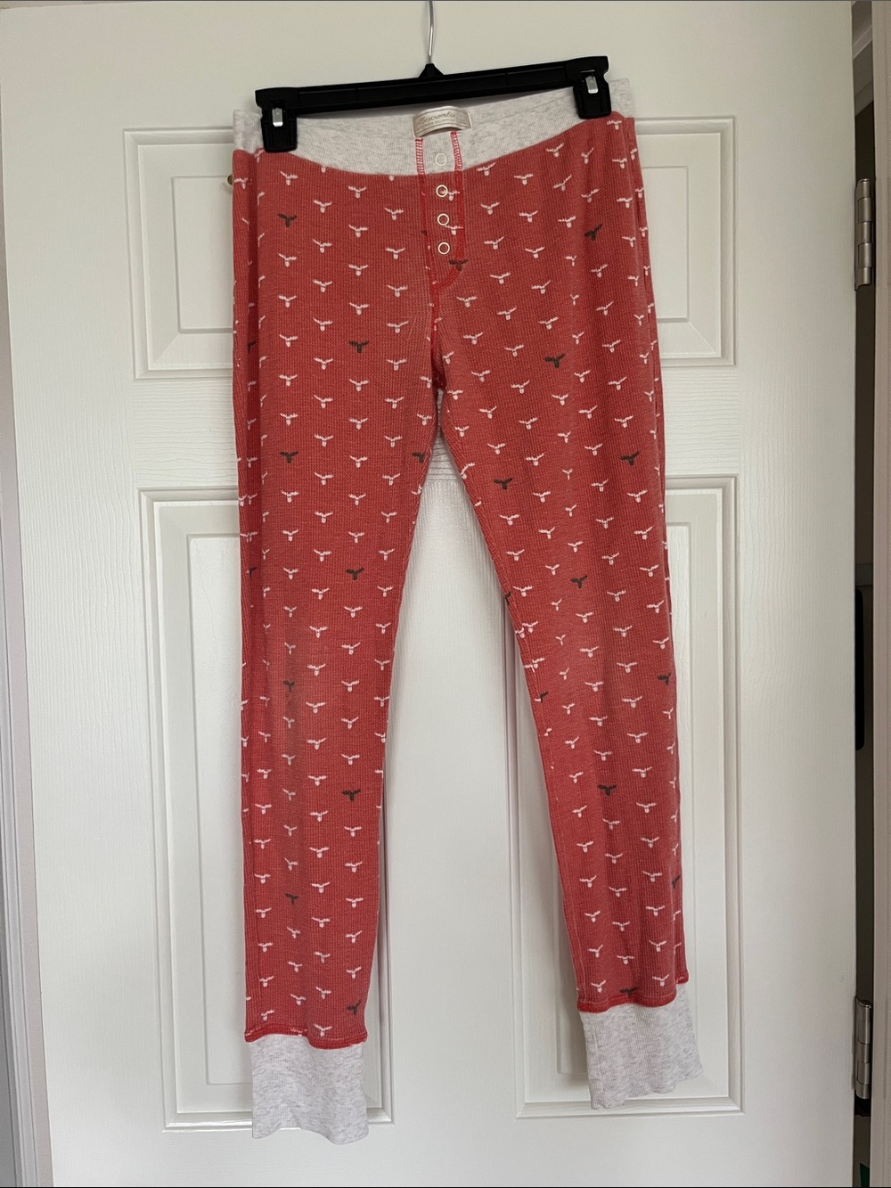 Abercrombie & Fitch Girls' Pajama Pants with Light Gray Cuffs